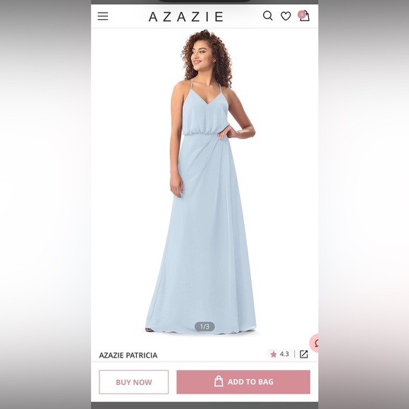 Azazie Patricia Bridesmaids Dress Size A16 - Picture 2 of 2